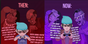 GG Cartoon reinforcing the idea that women and POC are not gamers