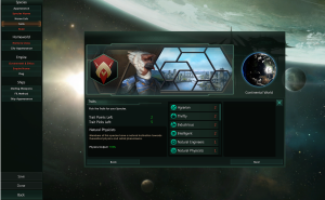 Character/alien species customization menu. Stellaris.