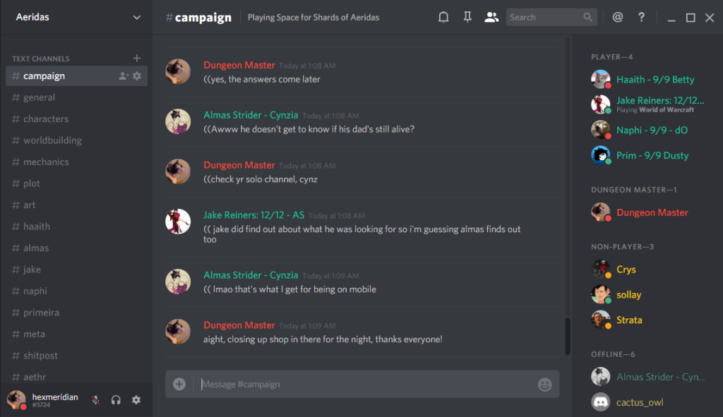Dnd Discord Template